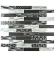 Мозаика Bonaparte Optima Grey 6*23*98 300*300 (стекло)