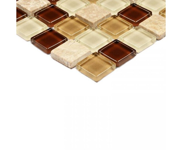 Мозаика Bonaparte Scarlett 4*15*15 300*300 (стекло, камень) - изображение 1