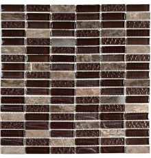 Мозаика Bonaparte Super Line (brown) 300*300 (стекло, камень)