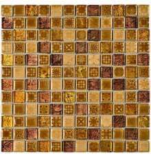 Мозаика Bonaparte Morocco Gold стекло керамика 23*23 300*300