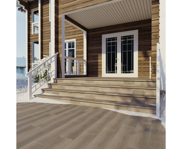 Клинкерная фронтальная ступень Exagres Peldano Forest Moka 33x33x4 - изображение 6