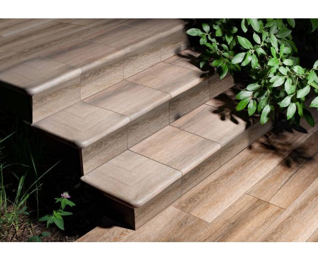 Клинкерная фронтальная ступень Exagres Peldano Forest Moka 33x33x4 - изображение 5