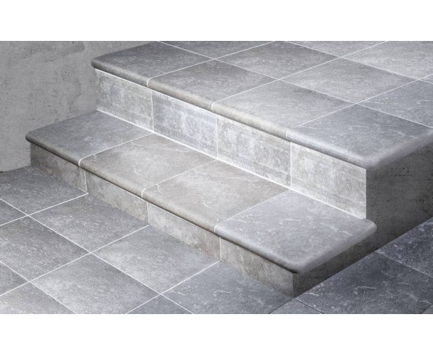 Клинкерная фронтальная ступень Exagres Stone Gris 33x33x4 - изображение 3