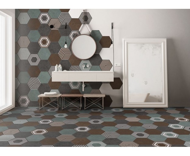 Керамогранит ITT Ceramic Pier17 Hexa Zinc 23,2x26,7 - изображение 1