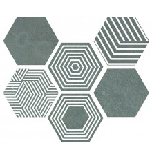 Керамогранит ITT Ceramic Pier17 Hexa Turquoise 23,2x26,7