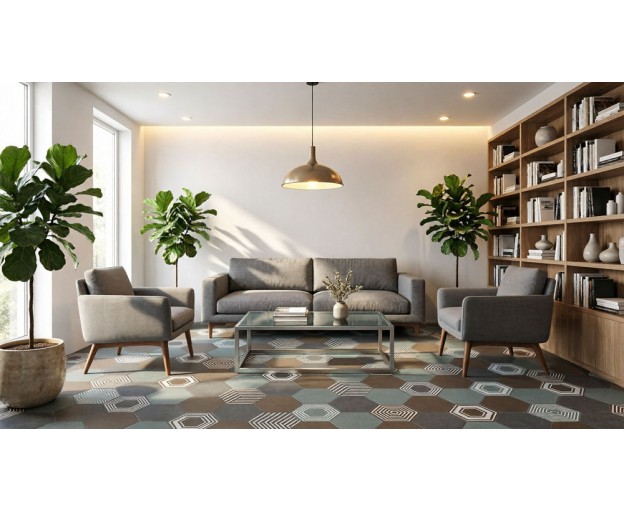 Керамогранит ITT Ceramic Pier17 Hexa Zinc 23,2x26,7 - изображение 2