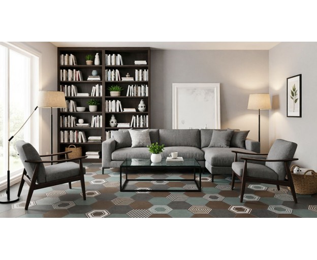 Керамогранит ITT Ceramic Pier17 Hexa Zinc 23,2x26,7 - изображение 5