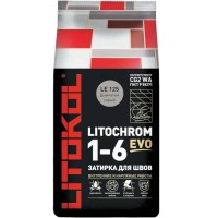Затирка цементная Litochrom 1-6 Evo LE.125 Дымчато-серый 2 кг