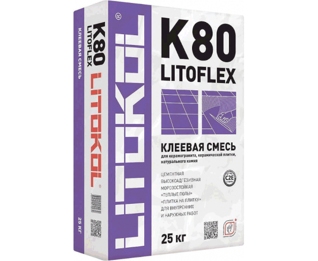 Клеевая смесь Litoflex К80 Eco 25 кг