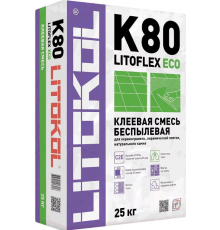 Клеевая смесь беспылевая Litoflex К80 Eco 25 кг