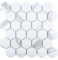 Мозаика StarMosaic Geometry Hexagon Small Carrara Matt 51x59