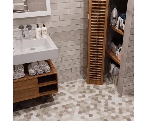 Мозаика StarMosaic Non-Slip Hexagon Small Lb Mix Antislip 51x59 - изображение 4