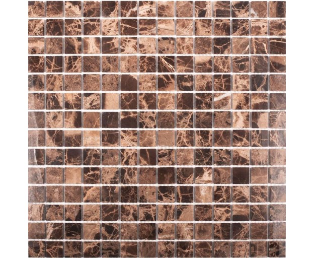 Мозаика StarMosaic 20X20 Dark Emperador Pol JMST023 Натуральный Мрамор