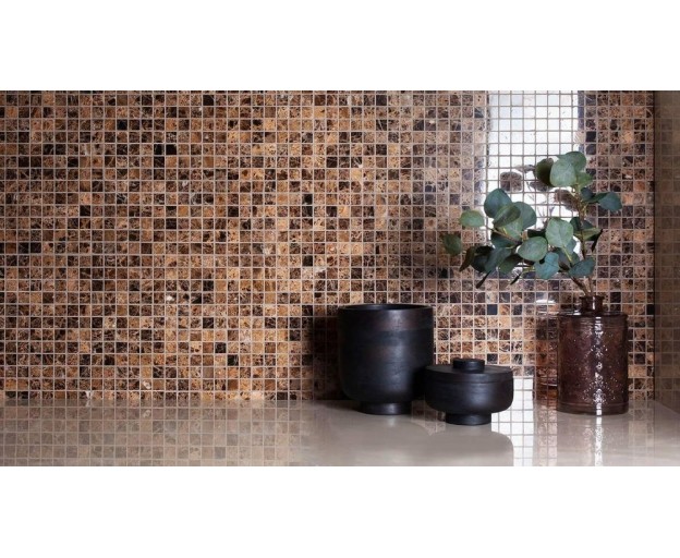 Мозаика StarMosaic 20X20 Dark Emperador Pol JMST023 Натуральный Мрамор - изображение 4