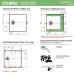 Душевой поддон (Литьевой мрамор) Starohome Cosmo Black Matt 100x100x3 - миниатюра 6