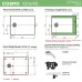 Душевой поддон (Литьевой мрамор) Starohome Cosmo Black Matt 100x90x3 - миниатюра 6