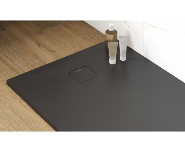 Душевой поддон (Литьевой мрамор) Starohome Cosmo Black Matt 120x90x3 - изображение 4