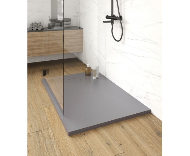 Душевой поддон (Литьевой мрамор) Starohome Cosmo Grey Matt 140x100x3 - изображение 1
