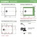 Душевой поддон (Литьевой мрамор) Starohome Cosmo Black Matt 160x90x3 - миниатюра 6