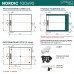 Душевой поддон (Литьевой мрамор) Starohome Nordic Black Matt 100x90x3 - миниатюра 5