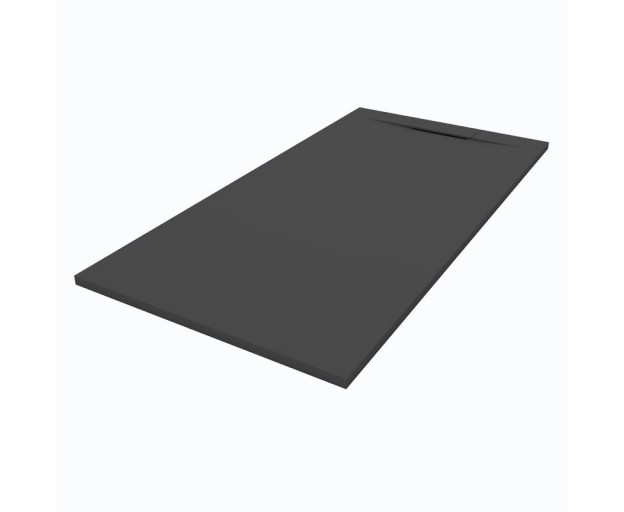 Душевой поддон (Литьевой мрамор) Starohome Nordic Black Matt 140x100x3