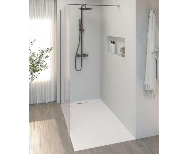 Душевой поддон (Литьевой мрамор) Starohome Nordic White Matt 180x90x3 - изображение 2