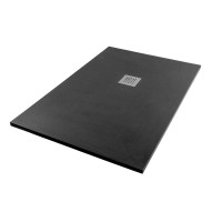 Душевой поддон (Литьевой мрамор) Starohome Solid Black Matt 100x90x2,4