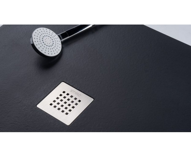 Душевой поддон (Литьевой мрамор) Starohome Solid Black Matt 100x90x2,4 - изображение 2