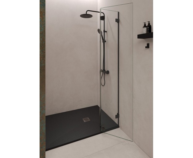 Душевой поддон (Литьевой мрамор) Starohome Solid Black Matt 100x90x2,4 - изображение 4