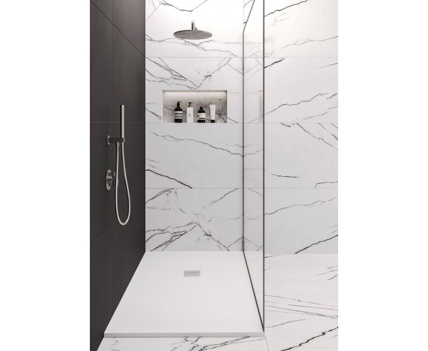 Душевой поддон (Литьевой мрамор) Starohome Solid White Matt 90x80x2,4 - изображение 3