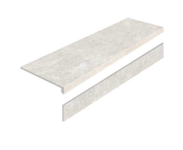 Ступень L керамогранит Staro Mystical Charm Bianco 32x120 As Matt с подступенником
