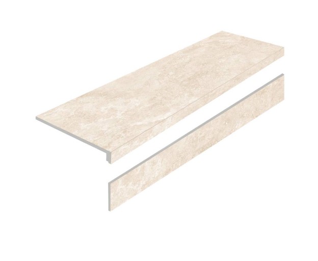 Ступень L керамогранит Staro Mystical Charm Crema 32x120 As Matt с подступенником