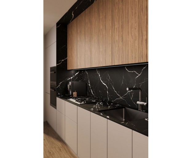 Керамический слэб StaroSlabs Imperial Black Matt 160x320 - изображение 3