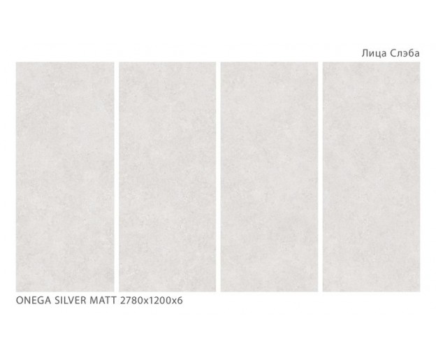 Керамический слэб StaroSlabs Onega Silver Matt (6мм) 120x278 - изображение 1