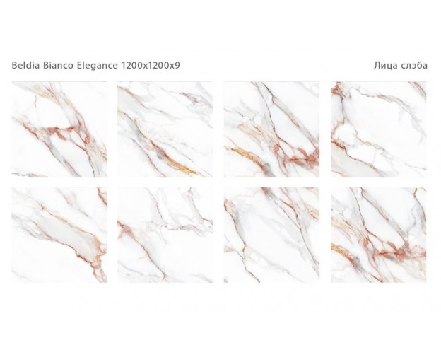 Керамический слэб StaroSlabs Beldia Bianco Elegance Polished 120x120 - изображение 1