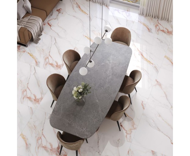 Керамический слэб StaroSlabs Beldia Bianco Elegance Polished 120x120 - изображение 2