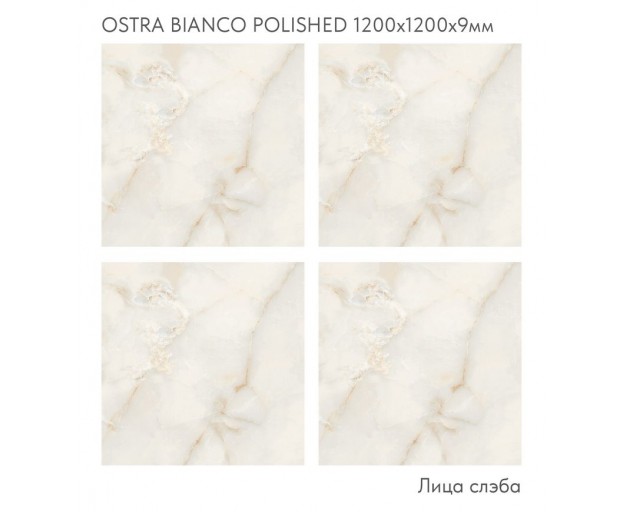 Керамический слэб StaroSlabs Ostra Bianco Polished 120x120 - изображение 1