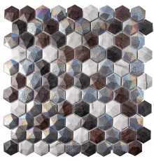 Мозаика Vidrepur Hex Forest Mix (сетка)