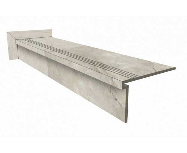 Ступень из керамогранита Vitra ArcticStone Кремовый Матовый 33x120+подступенок 15x120