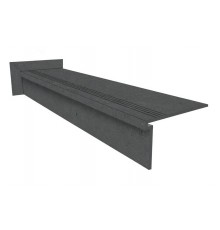 Ступень из керамогранита Vitra StoneSystem Терра Антрацит 33x120+подступенок 15x120