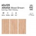 Керамогранит ITC Ariana Wood Brown Carving 60x120 - миниатюра 1