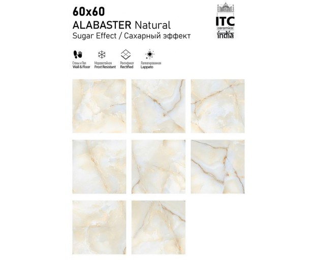 Керамогранит ITC Alabaster Natural Sugar 60x60 - изображение 1