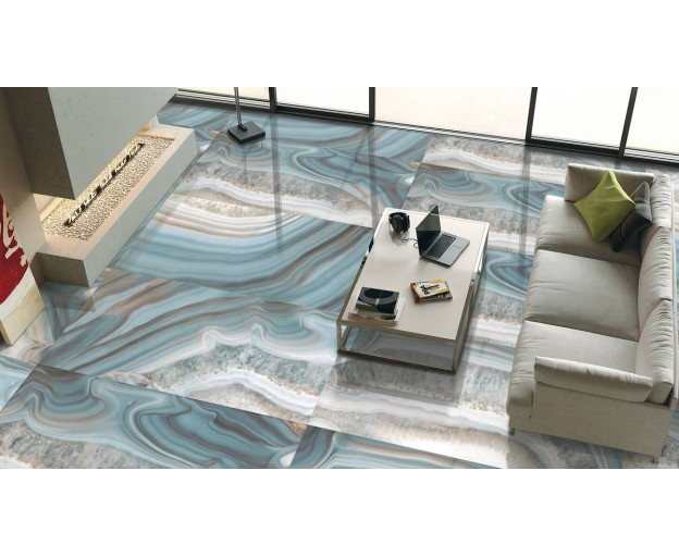 Керамогранит ITC Persian Teal Onyx High Glossy 60x120 - изображение 2