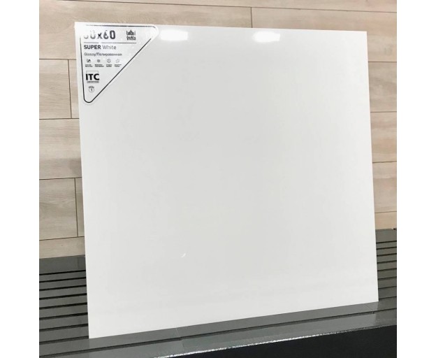 Керамогранит ITC Super White Glossy 60x60 - изображение 2
