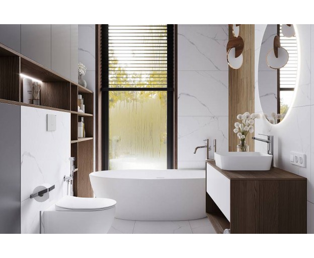 Керамогранит Laparet Atlantic White i белый полированный 60x120 - изображение 7