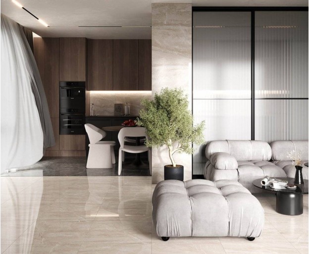 Керамогранит Laparet Mainstream Beige лаппатированный 80x80 - изображение 6