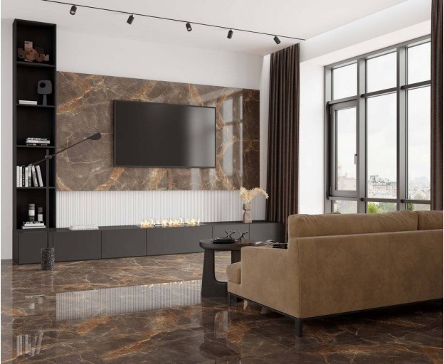 Керамогранит Laparet Nebula Brown полированный 80x160 - изображение 2