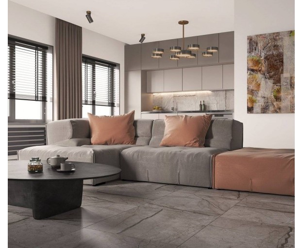Керамогранит Laparet Obsidian Moss Gray полированный 60x60 - изображение 11