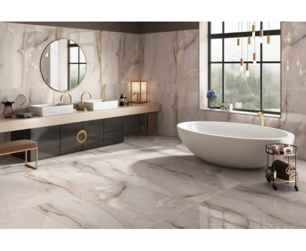 Керамогранит Laparet Onyx Smoke светло-серый полированный 60x60 - изображение 1