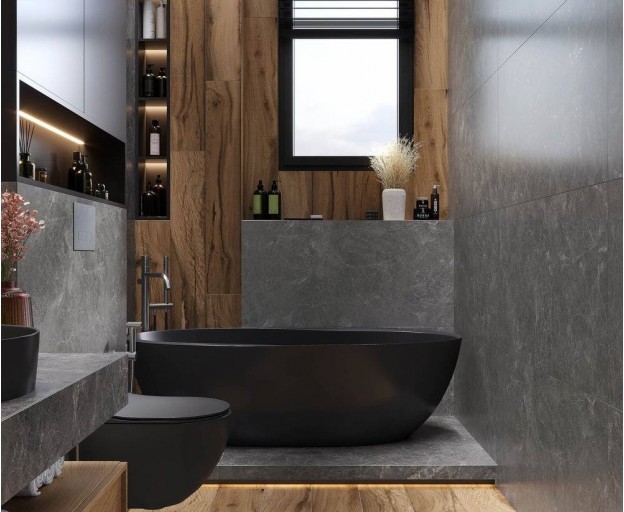 Керамогранит Laparet Runa Nero Структурный 60x60 - изображение 3